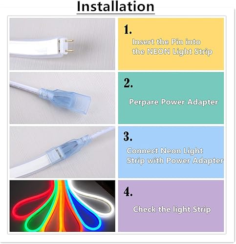 Miniatura 8 de Tira de luces LED de neón (110  120 V, 60 ledesm, resistente al agua, 5050 SMD, con control remoto)