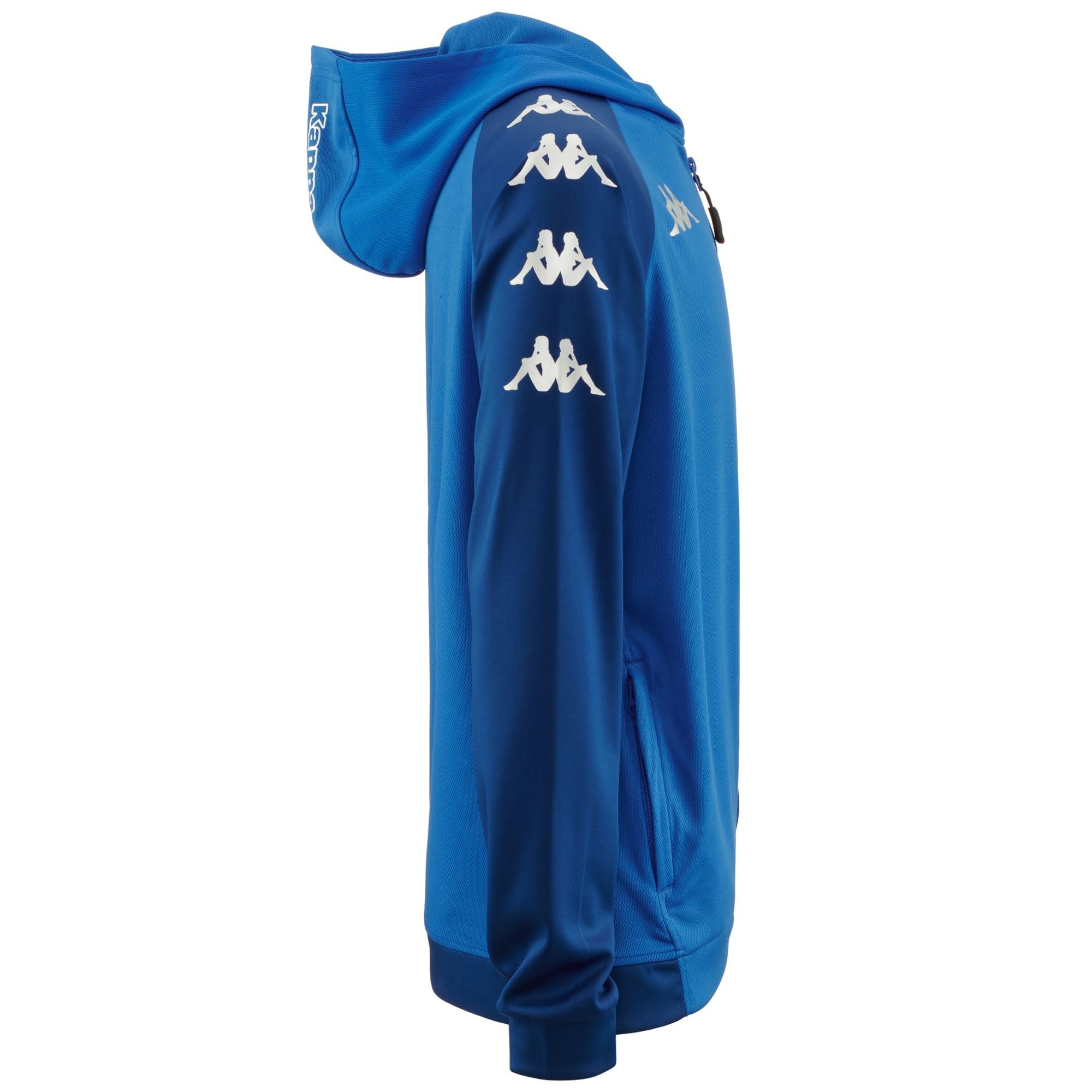 Kappa - Felpa con Zip, Uomo, Poliestere, Calcio, Modello: KAPPA4SOCCER TORTONA