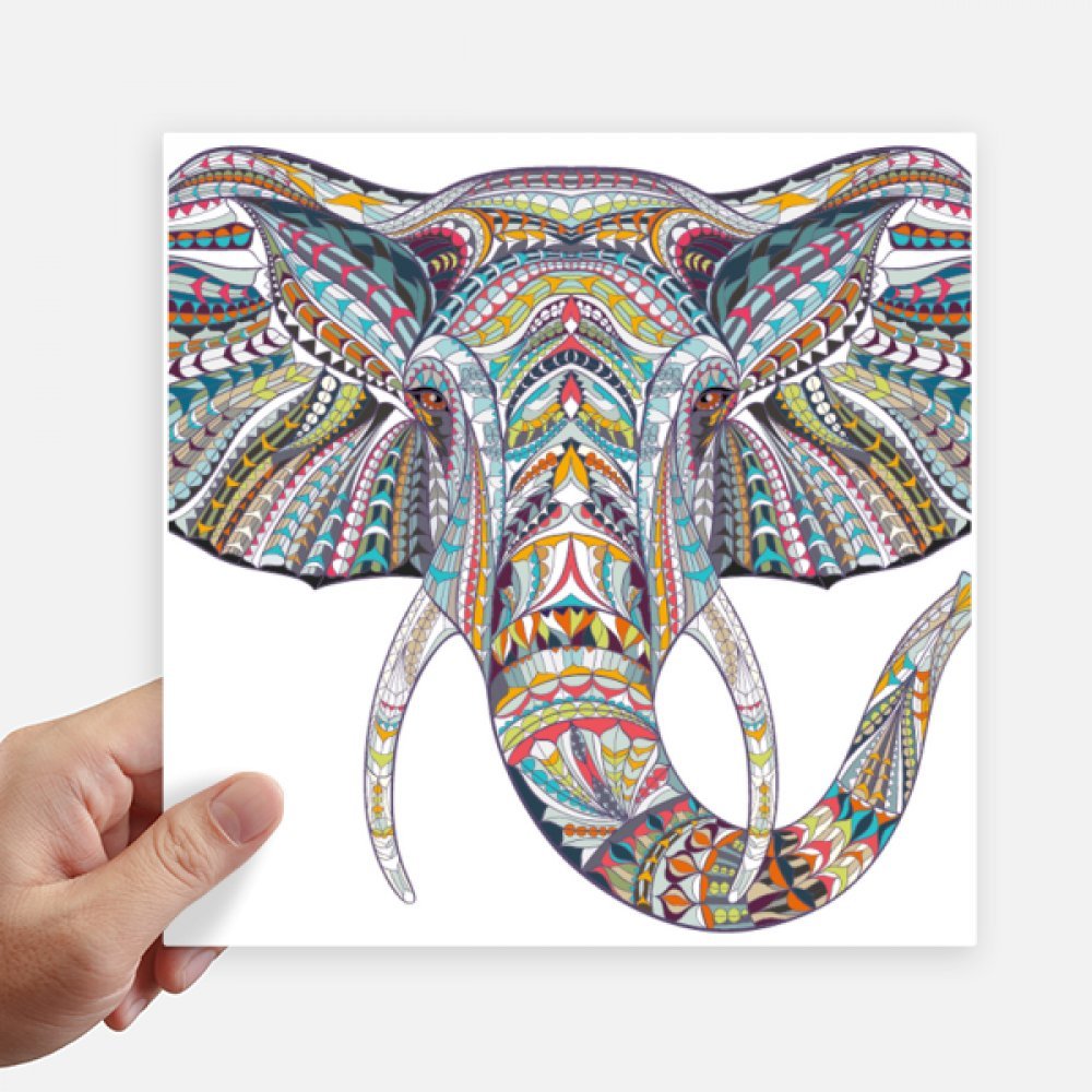 Sticker éléphant mosaïque pour personnaliser une valise et une moto avec style
