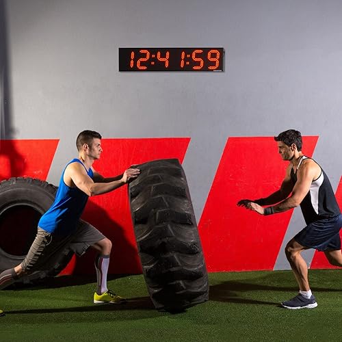 Miniatura 4 de Meister GoHard XL - Reloj de gimnasio para interiores y exteriores, temporizador de carrera e intervalos