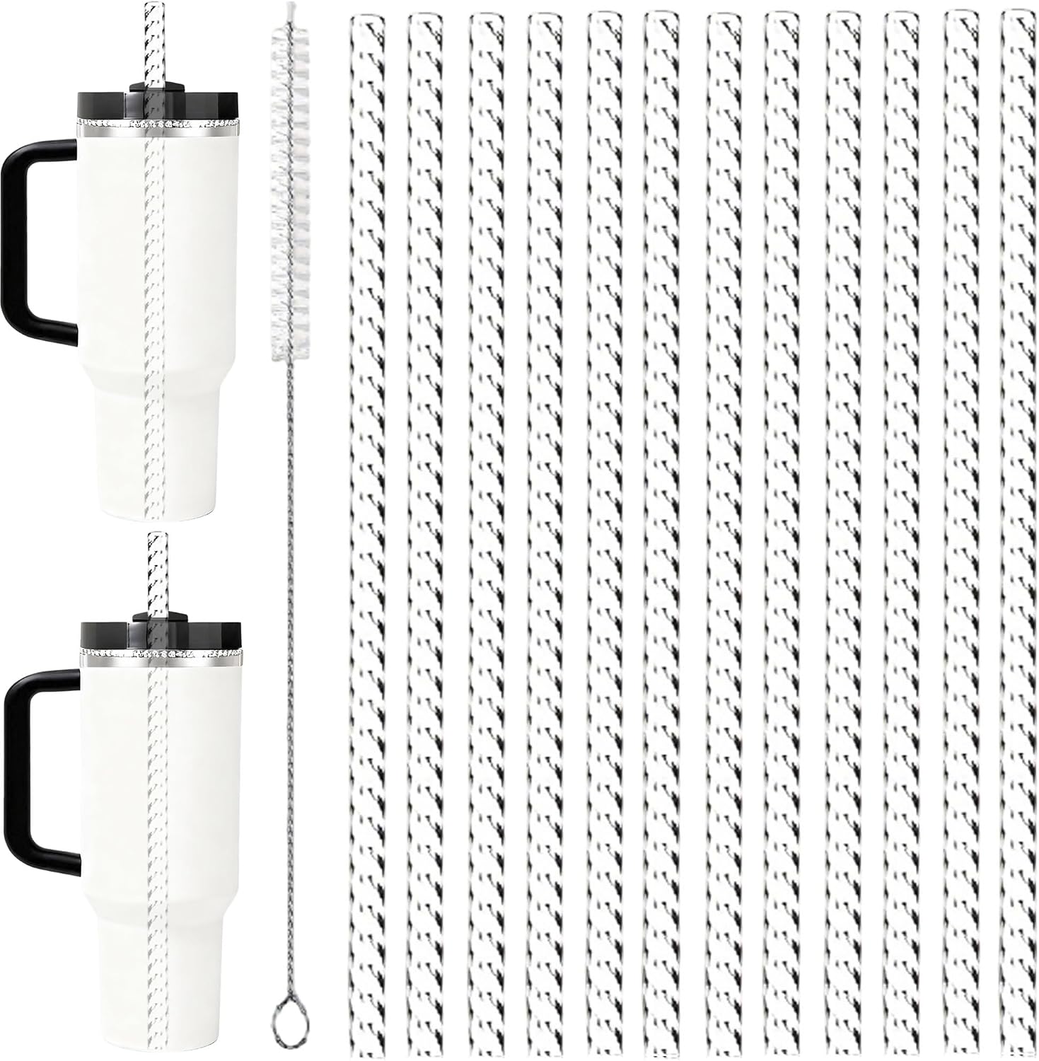Swirl Straws for Stanley 40oz with Diamond Covers