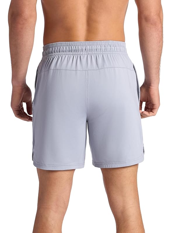 Gaiam Men’s Everyday Basic 7” Short 2.0, Relaxed Fit, Stretch Midweight Material, Sleet, Large by Gaiam - Used condition - Image 2