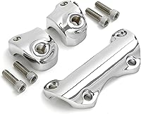 Vista 8 de TCT-MOTORPARTS 1" Elevadores de Manillar con Abrazadera Superior Compatibles con Harley Touring Road King Glide 1988-2023