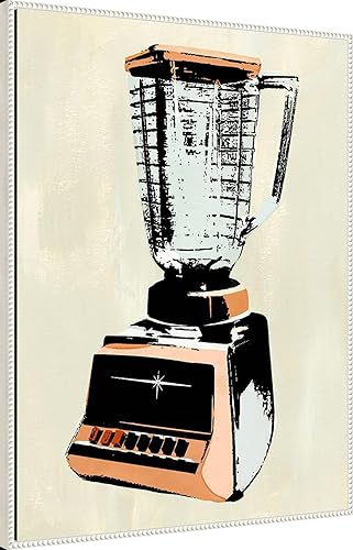 Miniatura 2 de Amanti Art Framed Canvas Wall Art 42x32 Retro Kitchen Appliance I by Annie Warren, Framed Wall Art Canvas, Still Life Artwork, Traditional Decor,