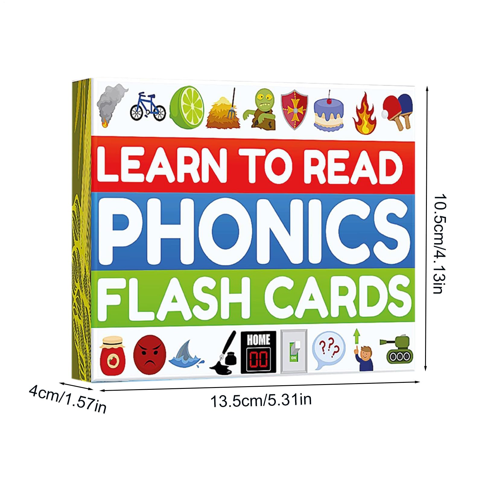 Phonics Set gioco di carte per l'apprendimento 'inglese | gioco e divertimento per bambini e adulti | Impara a leggere fonemi e parole | Connessioni consonanti CVC per consonanti a lunga vocale, 1