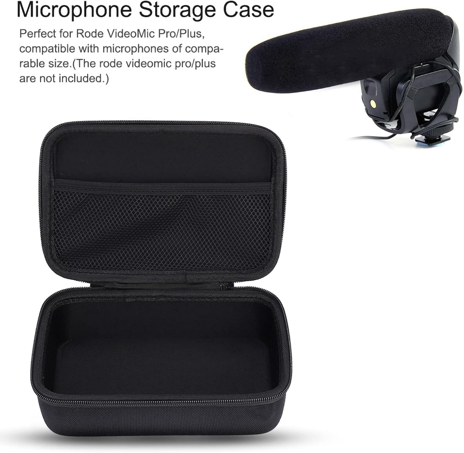 DAUERHAFT Hardshell Microphone Case for Rode VideoMic Pro Plus microphone bag for Rode VideoMic Pro Plus, Travel Storage Box for On Camera Microphone and Accessories Bags & Cases