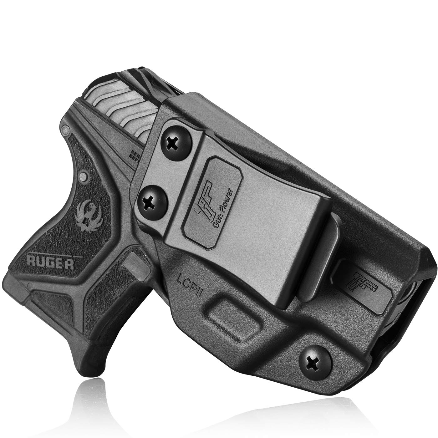 Ruger LCP 2 Holster, Polymer Concealed Carry IWB Holster for LCP II Holster | Adj. Cant & Retention | Inside Waistband | LCP 2 Accessories Black