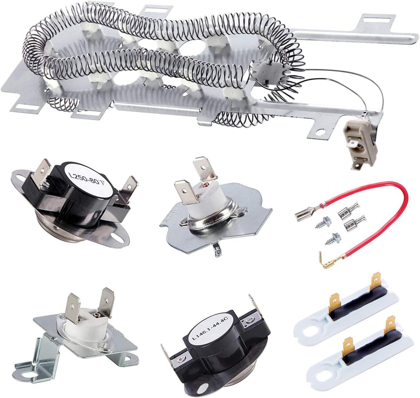 8544771 Dryer Heating Element Upgrade 279816 Thermostat Cut Off 279973 3392519 Dryer Thermal Fuse Compatible with maytag, kenmore,kitchen,whirlpool and More;