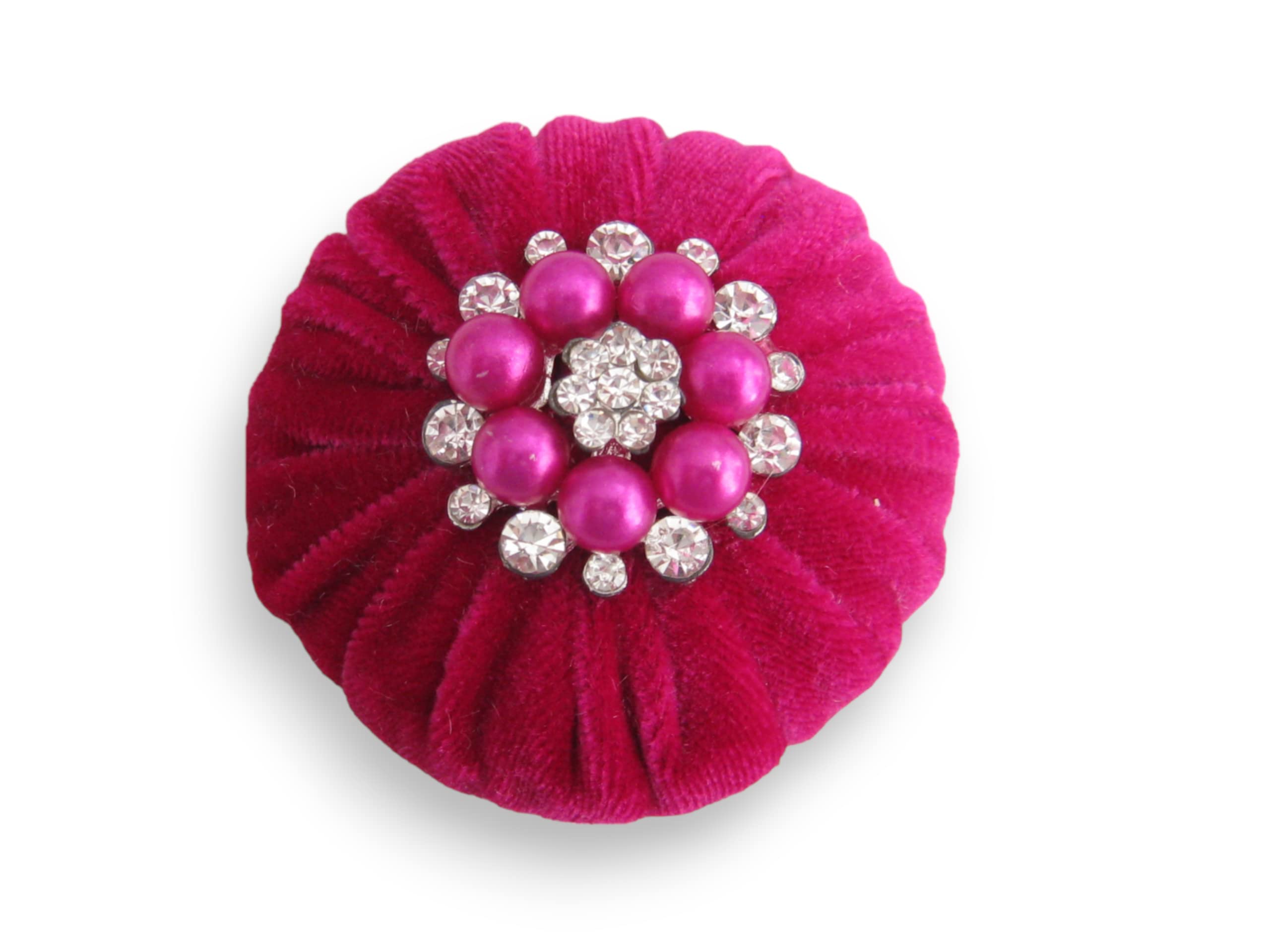 Nakpunar Fuchsia Velvet Emery Pincushion