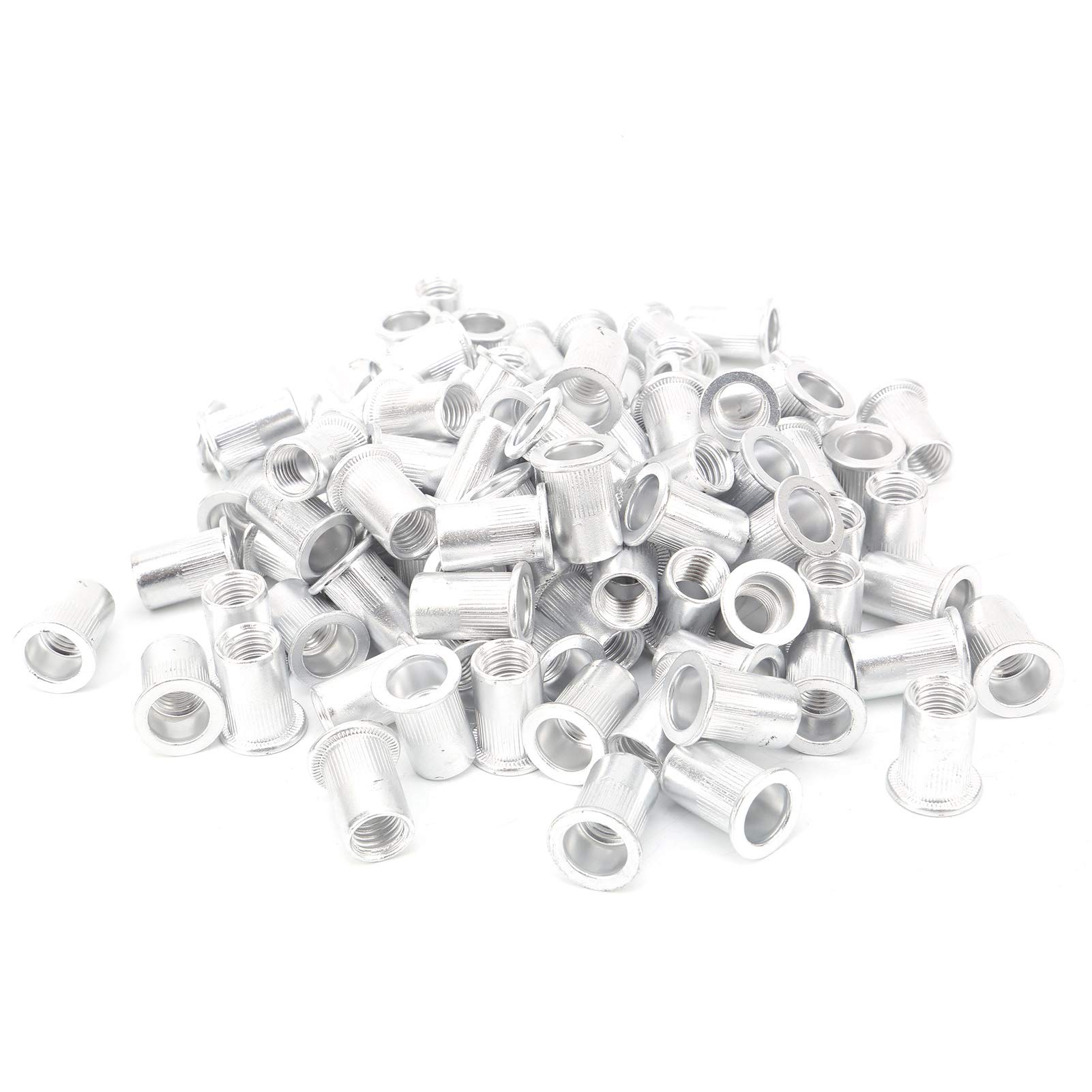 Tuercas Remachadoras Aluminio 100 Unidades M3-M10 Cabeza Plana para Automoción Aviación Ferrocarril Industria Fijación Muebles Herramientas