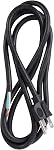 Bergen Industries 3-Wire Appliance and Power Tool Cord, 3', 16 AWG, 13A/125V AC, 1625W, Black