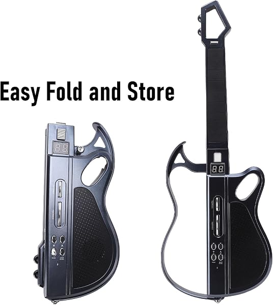 MAVIS LAVEN Kids Stringless Smart Guitar, Electric Musical Instrument with LED Lights and Rechargeable Battery, for Boys Girls Age 3 and Up (Black) - 2