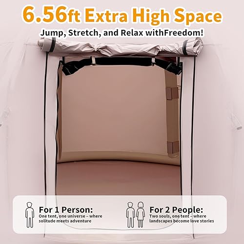 Miniatura 5 de Tienda de campaña inflable con cúpula iglú de burbujas, casa portátil impermeable al aire libre con puertas de malla de doble capa