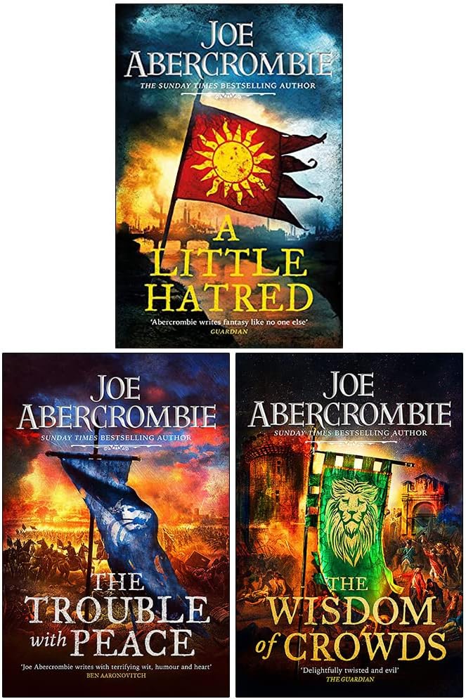 Joe Abercrombie The Age Of Madness 3 Books Collection Set (A Little Hatred, The Trouble With Peace, The Wisdom of Crowds)