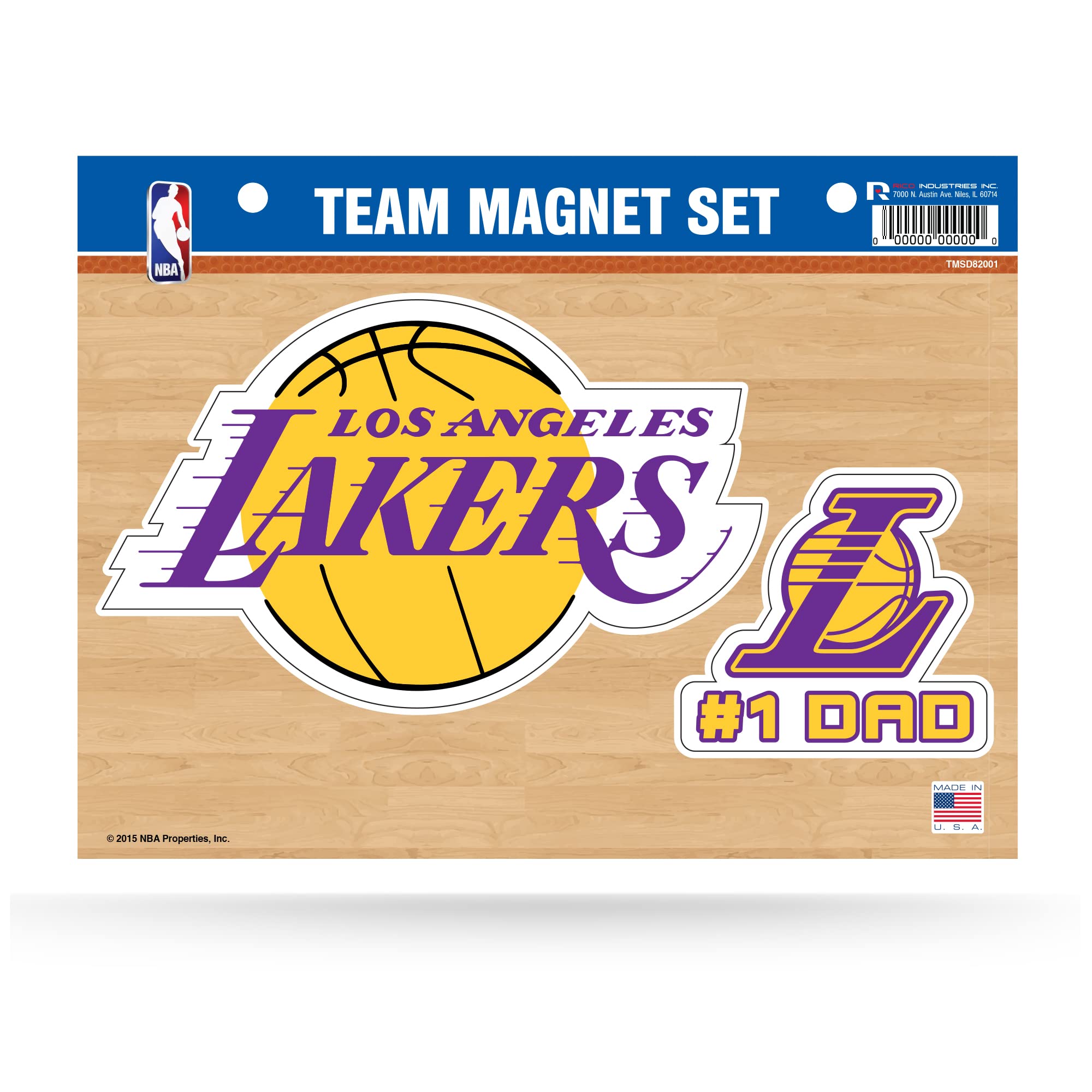 Magnet NBA Los Angeles Lakers #1 Dad Rico Industries pour décoration de réfrigérateur et bureau