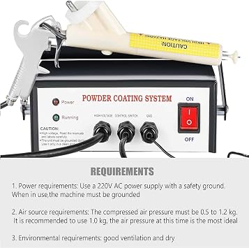 Powder Coating Gun, Electrostatic Coating Machine Set, Powder Coating Machine, Electric Coating System, Electric Coating Spray Gun, Spray Gun/Power Supply/Power Cup Included