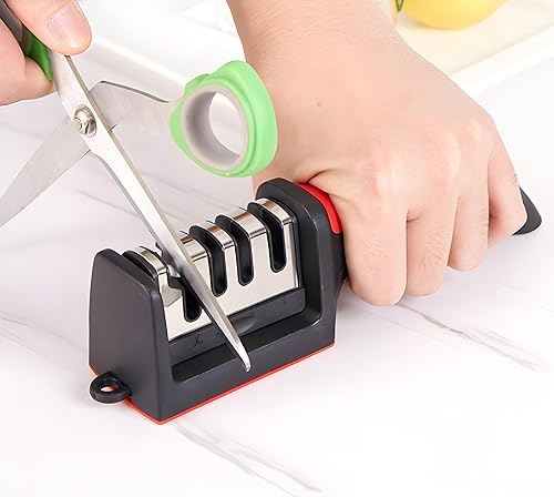 Miniatura 4 de Afilador de cuchillos multifuncional 4 en 1, accesorios de cocina para reparar pulido pulido, herramienta dura para afilar cuchillos de hoja