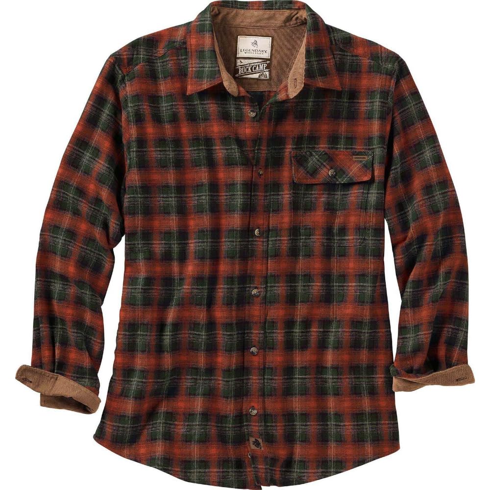 Legendary Whitetails Men's Buck Camp Flannel Shirt Button Down Shirt