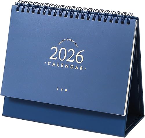 Miniatura 15 de 2026 Desk Calendar Twin-Coil Binding 16 Month Paper Calendar From Sep 2025 To Dec 2026 Office Tabletop Calendars Planner Retro Office Planner