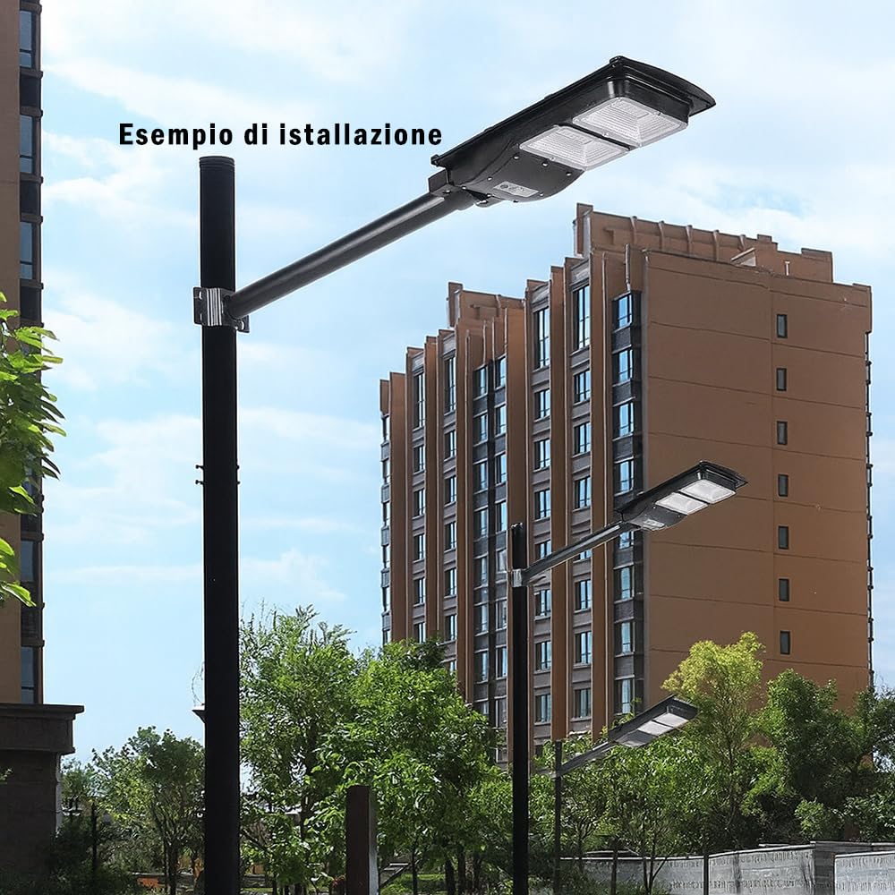Vetrineinrete® Staffa supporto a muro per lampione stradale palo braccio per faro in metallo 45 cm