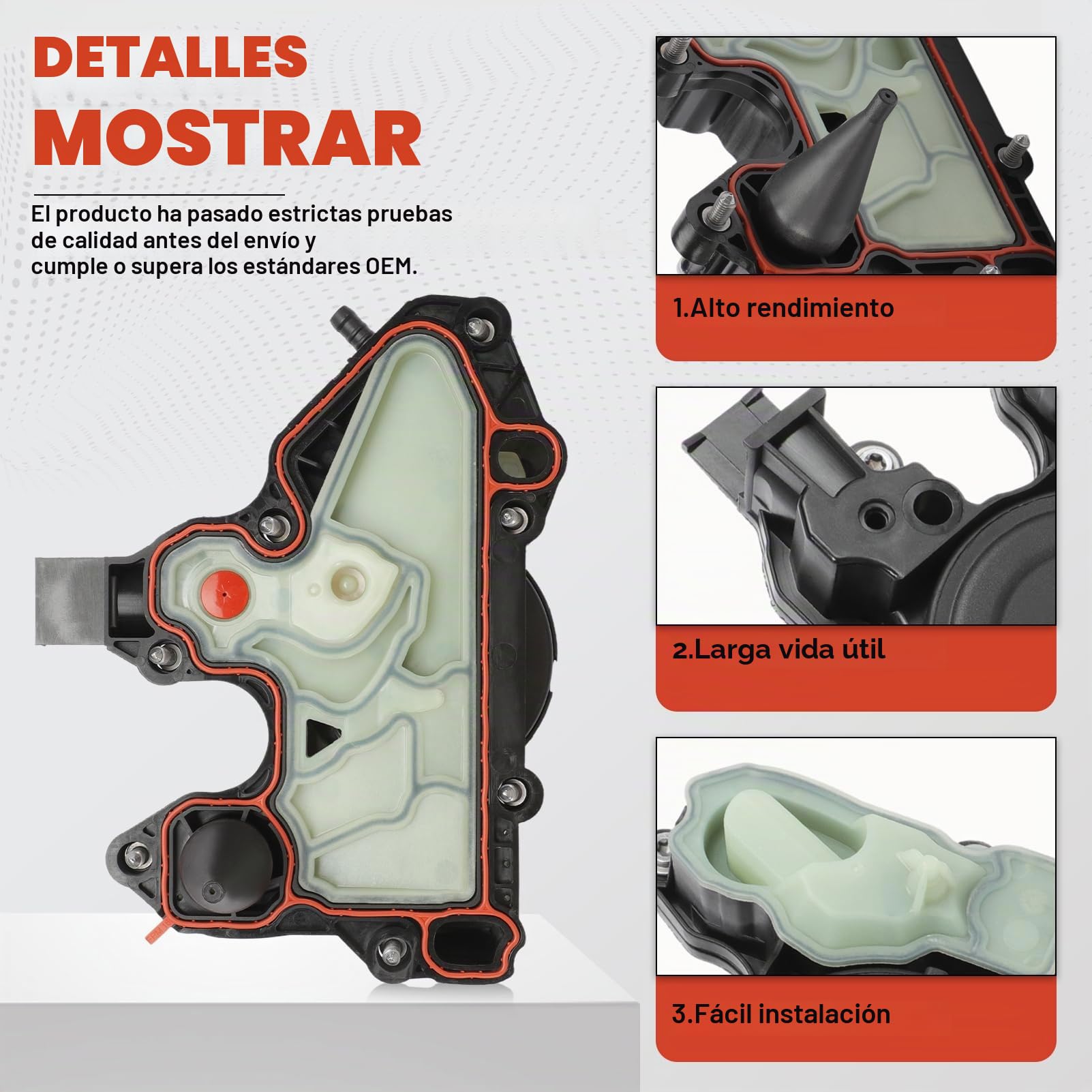 Válvula separadora de aceite PCV 06K103495BM para Skoda Golf Seat 1.8/2.0 Motor de gasolina Válvula de ventilación Separador de aceite base 06K103495AA