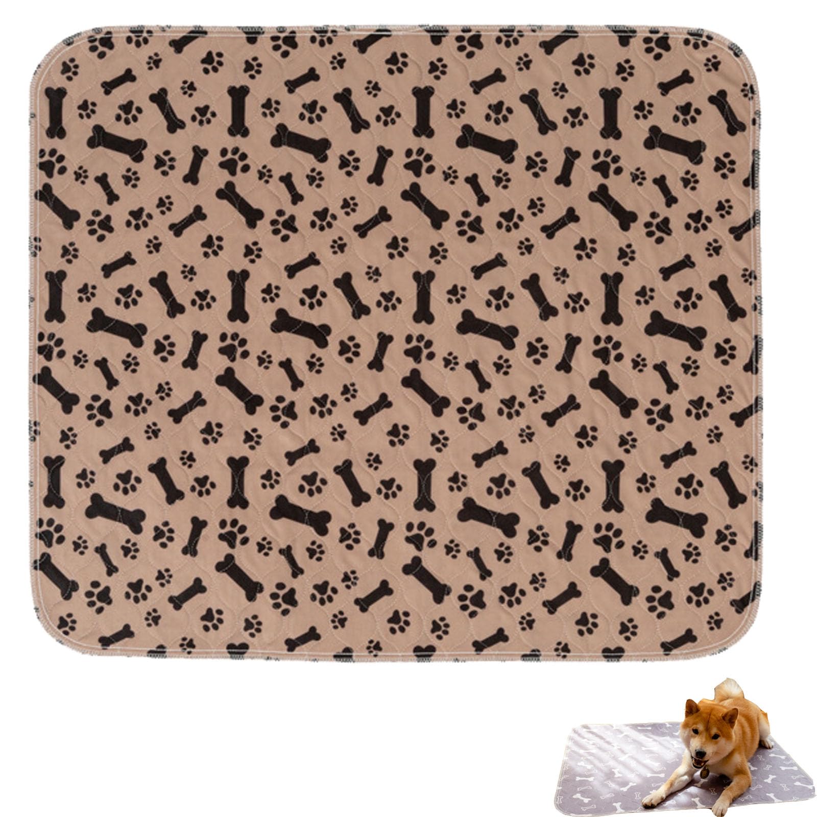 Cookx Brown Puppy Pad Reusable Pee Pad,Puppy Pad Reusable,Puppy Training Pads,Puppypad Reusable Pee Pad,Puppy Pads With Super Absorbent (40*60,)