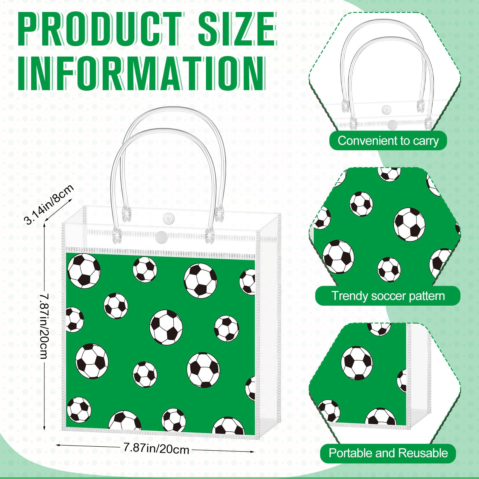 Reallnaive 24 bolsas de regalo de PVC transparentes de 7.9 x 7.9 x 3.5 pulgadas y botellas deportivas de plástico transparente reutilizables de 14.7 onzas con tapa y popote para regalos de equipo