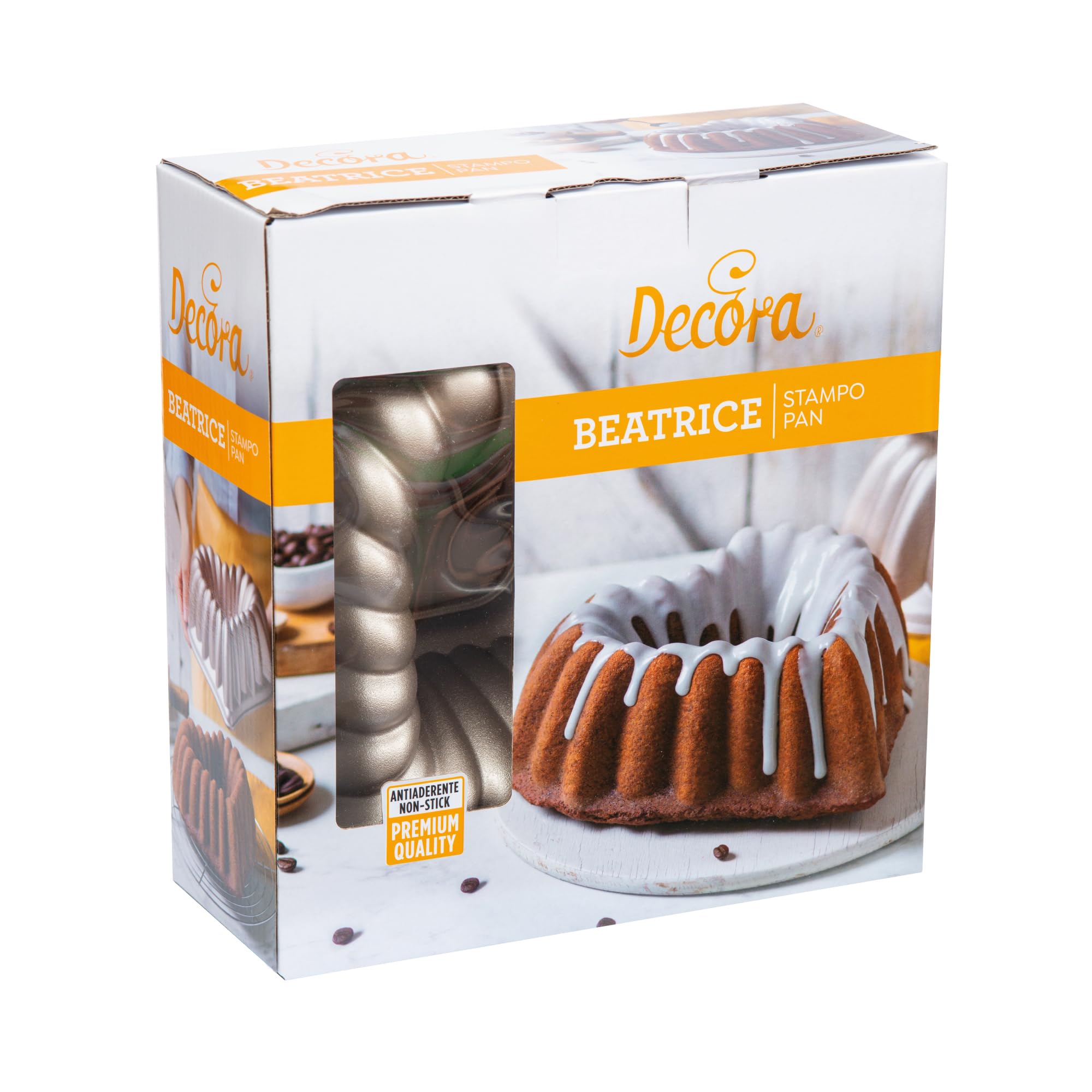 Decora 0080110 MOULE A GATEAU 28 X 27 X 10 H CM BEATRICE EN ALUMINIUM MOULE SOUS PRESSION