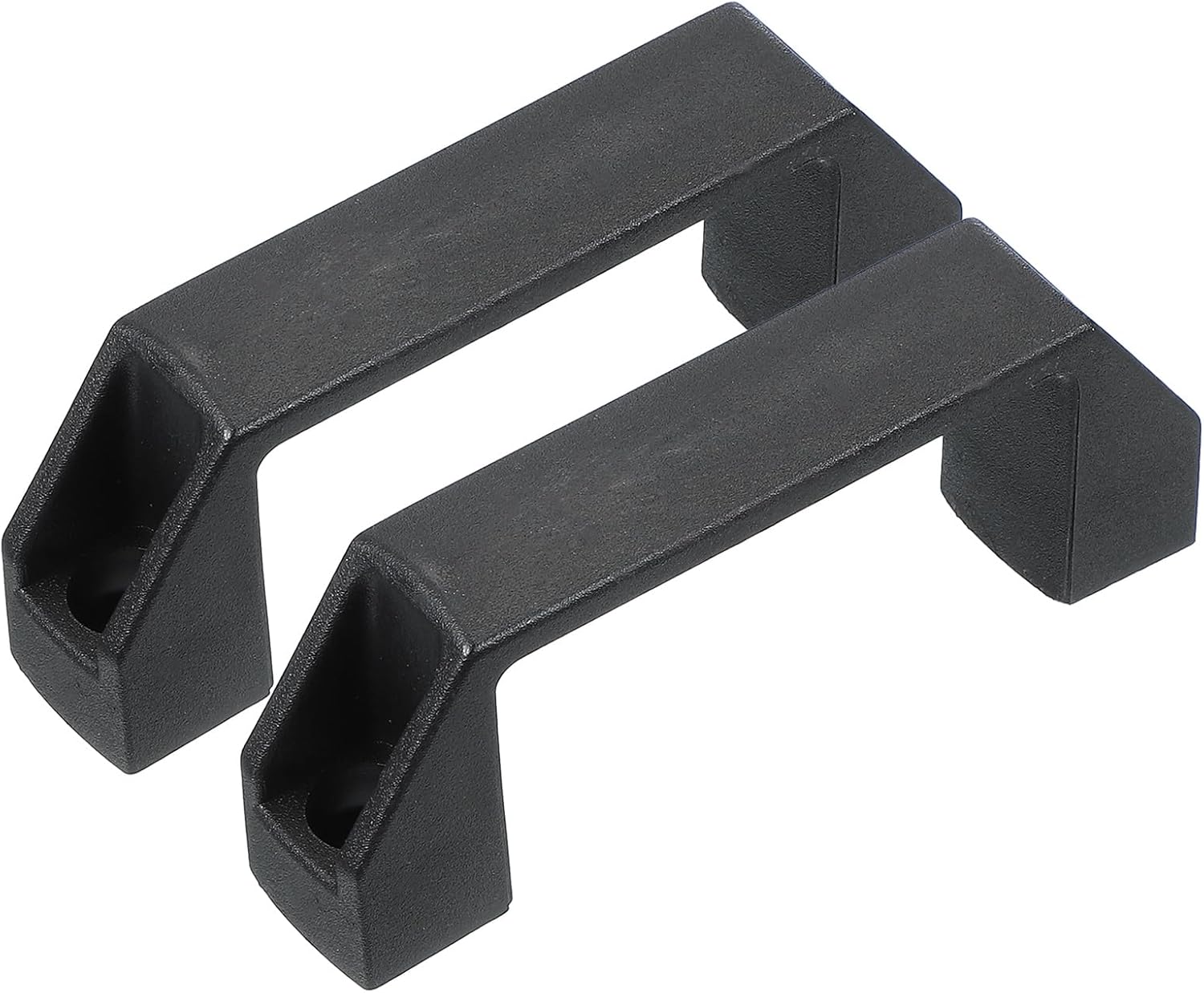 PATIKIL Plastic Pull Handles 90mm Hole Centers, 2 Pcs Square Drawer Pulls Kitchen Hardware for Luggage Mechanical Equipment Door Cupboard Handle, Black