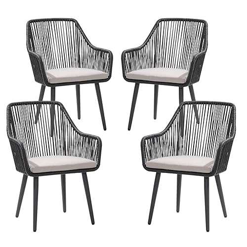 Patiorama Outdoor Dining Chairs, Patio Dining Chair Set of 4,