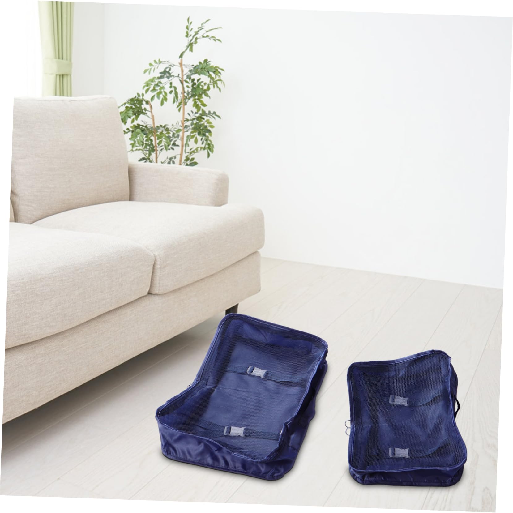 OUNONA Set 9 Pezzi Organizer da Viaggio Borsa Portabiancheria e Sacchetti per Vestiti Resistente Salvaspazio Leggero per Valigie e Bagagli, per Viaggi e Trasporto Ordinato