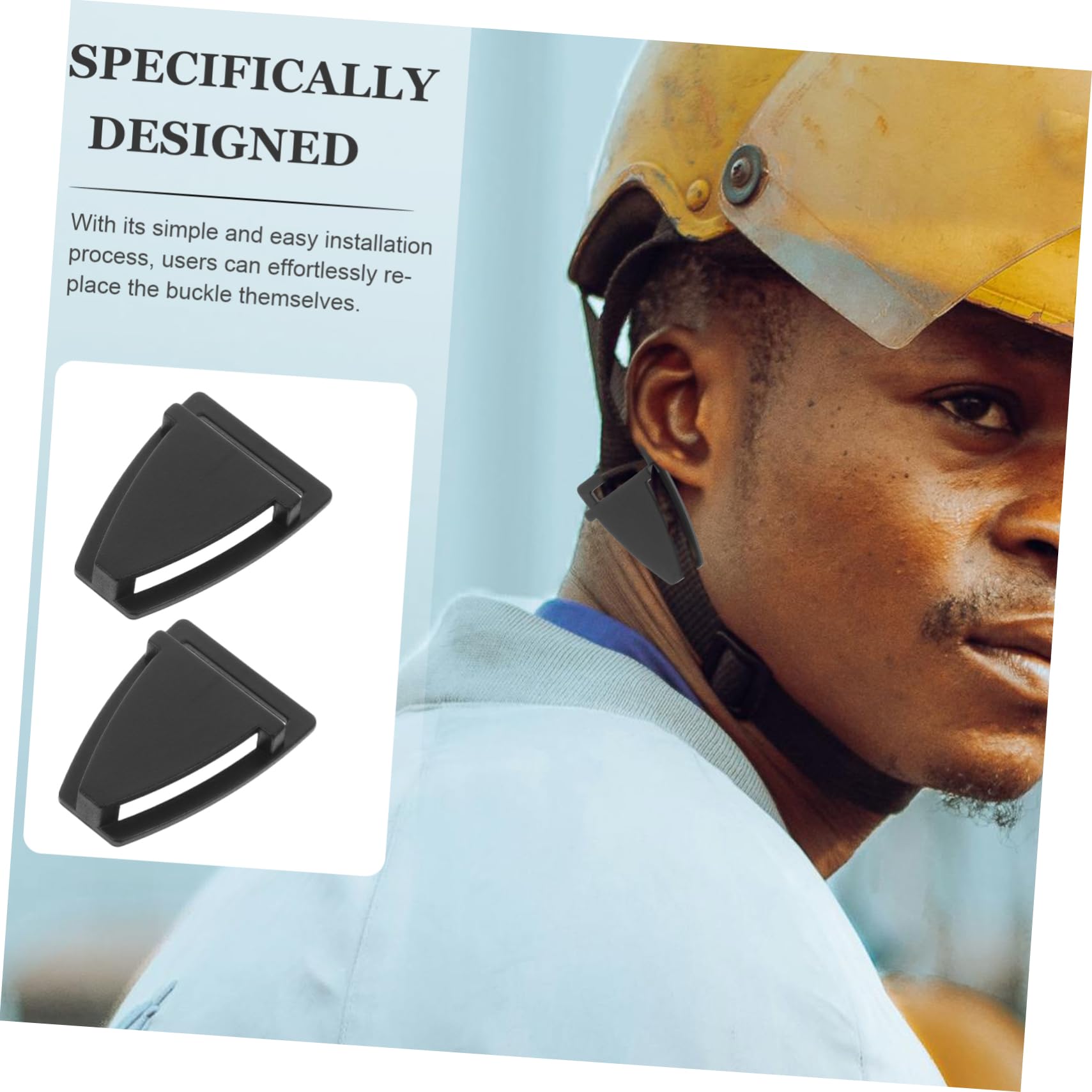 KOMBIUDA Fibbie Triangolari Facile Installazione per Casco in Plastica Accessori la Riparazione Set 20 Pezzi Nero Sicuro per Casco da Ciclismo