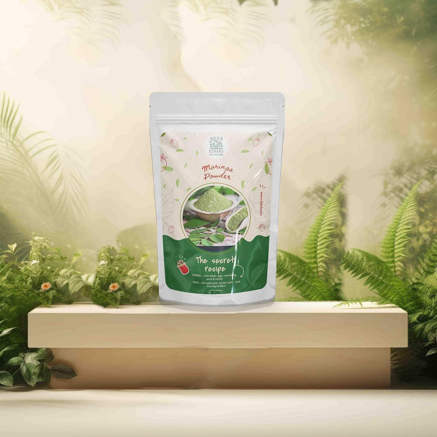 Moringa Powder from Pure Moringa Leaves for Skin & Hair Health, Detoxification and Natural Source of Protein (Moringa, 150g)