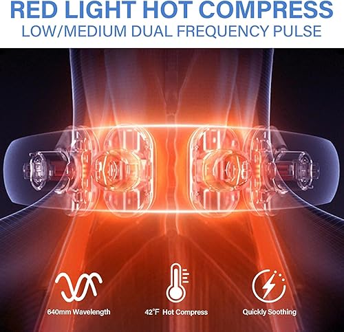 Miniatura 4 de Masajeador de cuello inteligente para aliviar el dolor, masajeador eléctrico de cuello con calor, masajeador portátil de cuello de tejido profundo