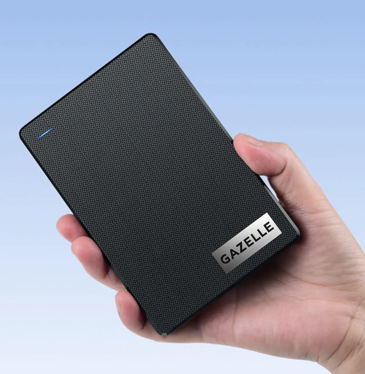 GAZELLE Disco duro externo portátil ultradelgado de alta velocidad de 1 TB, 2 en 1 tipo C y USB 3.0, compatible con PC, Mac, portátil, PS4, Xbox, iPad, tableta, móvil (negro)