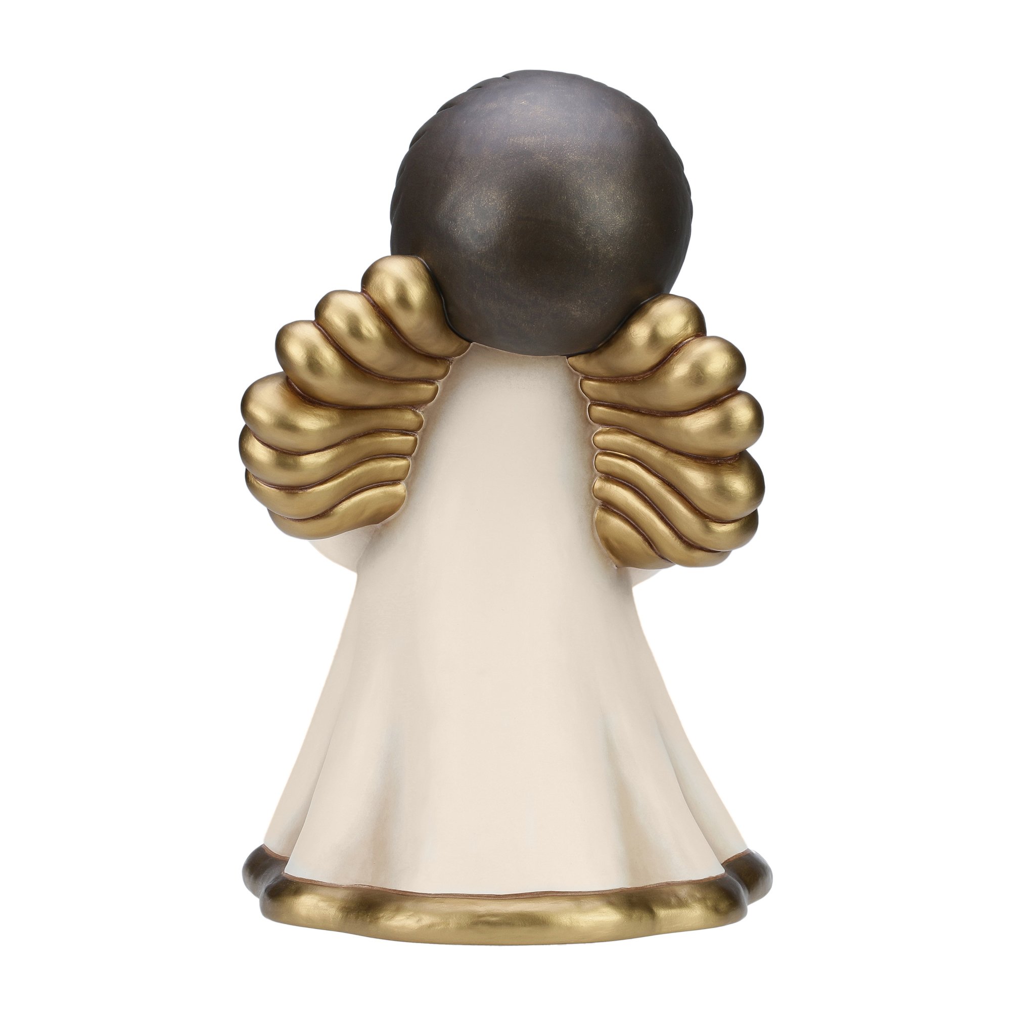 THUN, Iconico Angelo Cristina in Ceramica Decorata a Mano con Candela, Versione Maxi, Simbolo di Protezione e Amore, 43 cm h