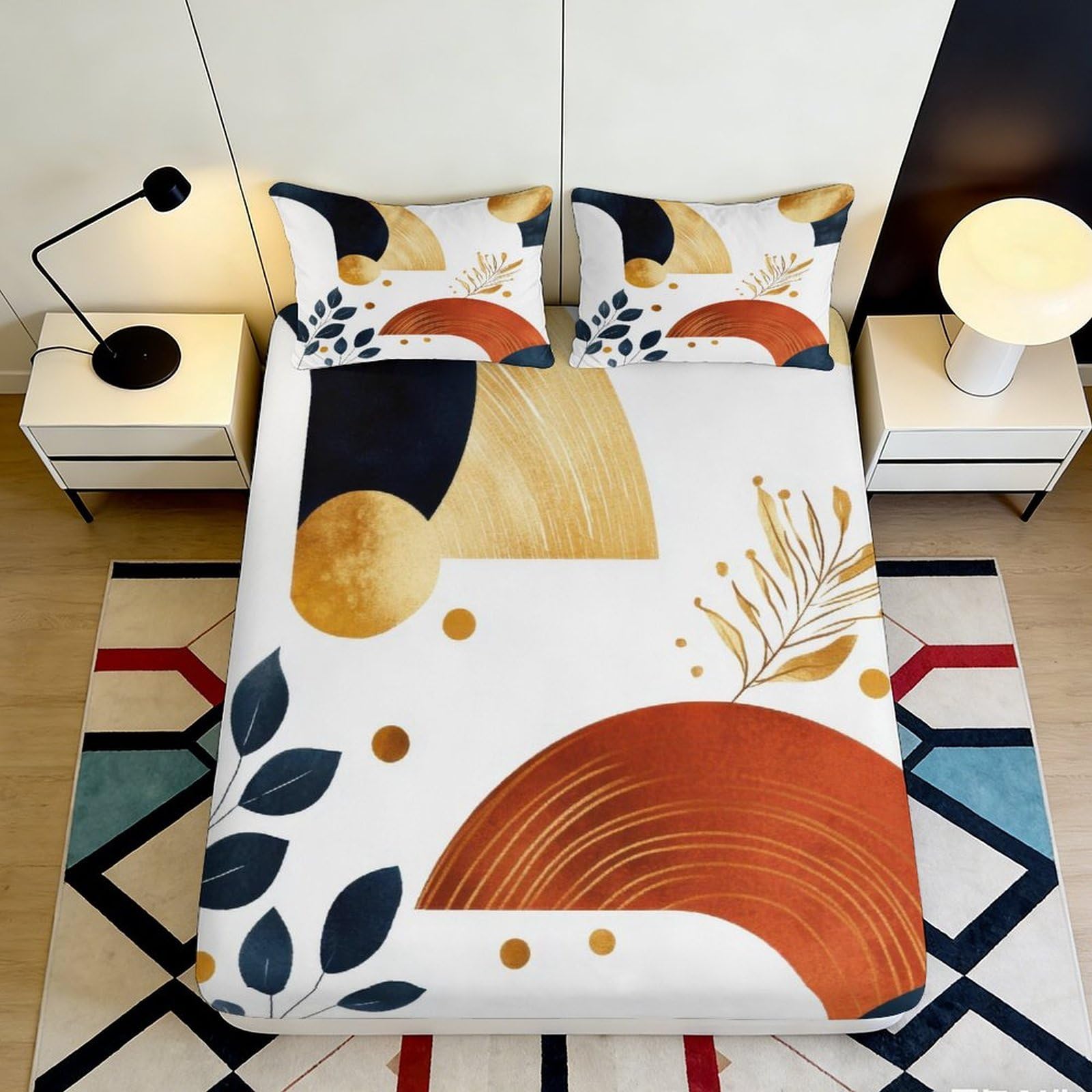 3D Printed Cartoon Animal Fitted Sheet Microfiber Deep Pocket Non-Slip Elastic Hem Bedroom Mattress Fitted Cover 120x200x25cm