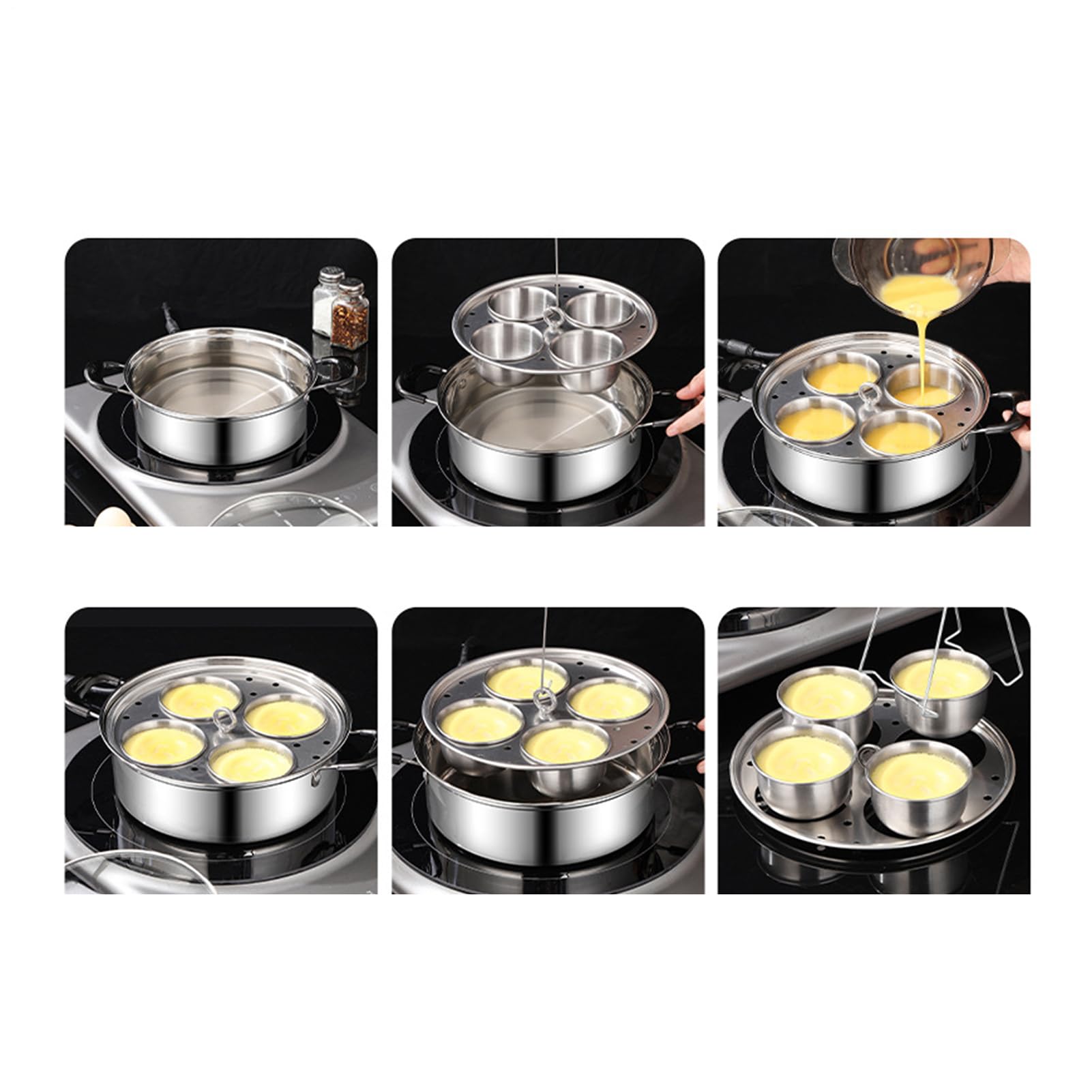 Sartén de cocina de huevo escalfado Poacher antioxidante