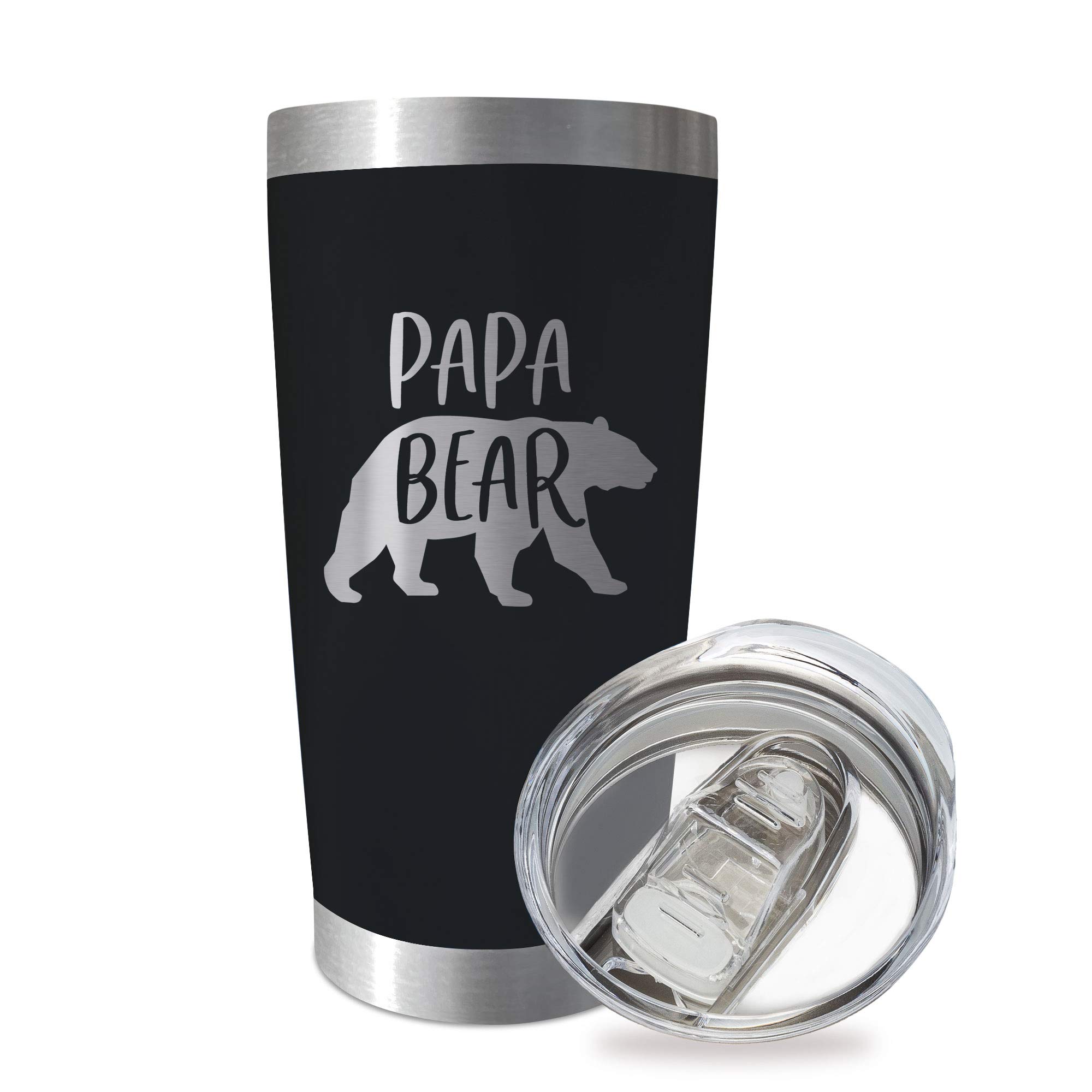 Sassycups Papa Bear Tumbler Cup Engraved Vacuum Insulated