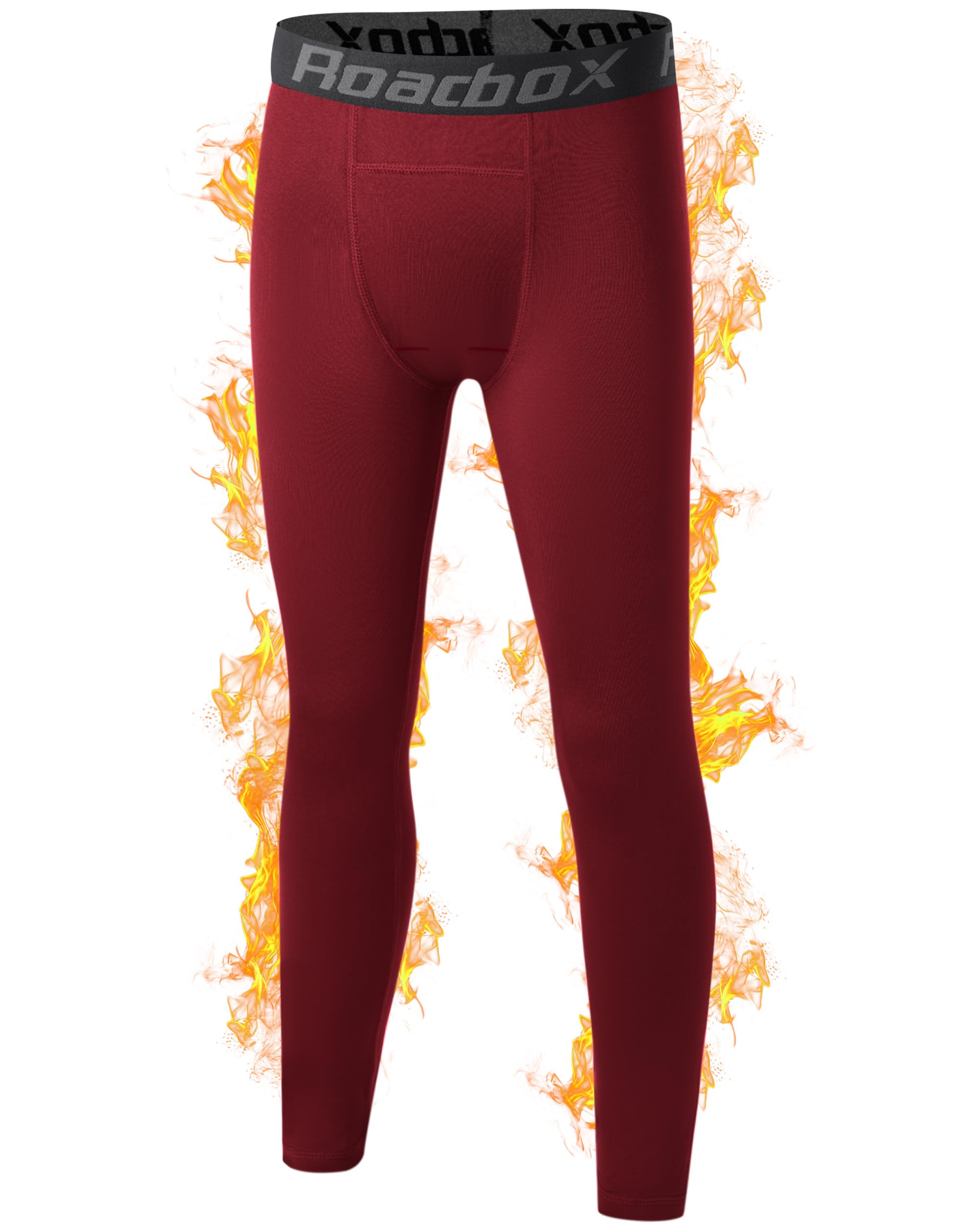 Roadbox Boys' Thermal Compression Pants, Fleece Lined Base Layer Leggings
