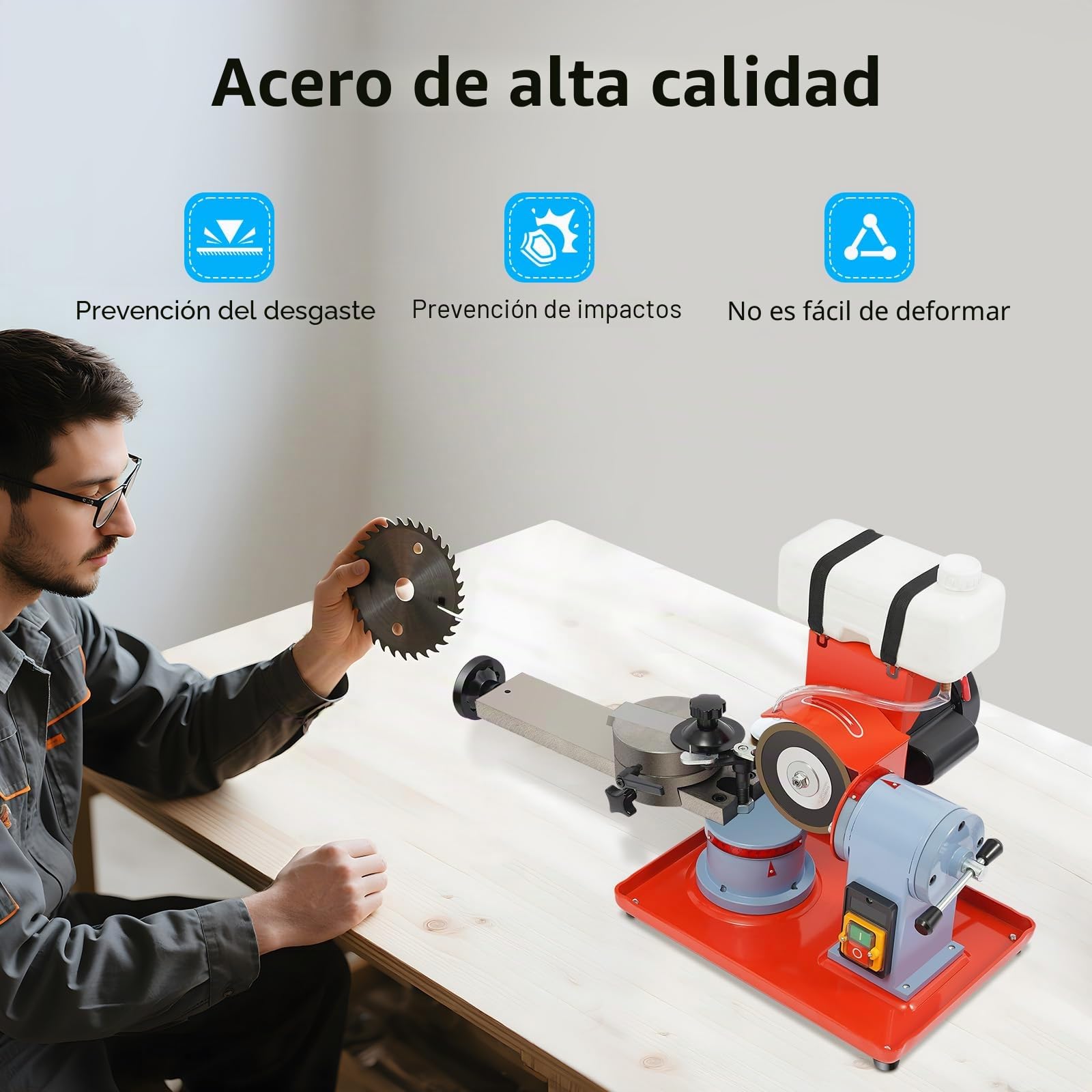 MccoMMon Afilado de bordes de sierra circular de 250 W 80-700 mm para sierra de aluminio