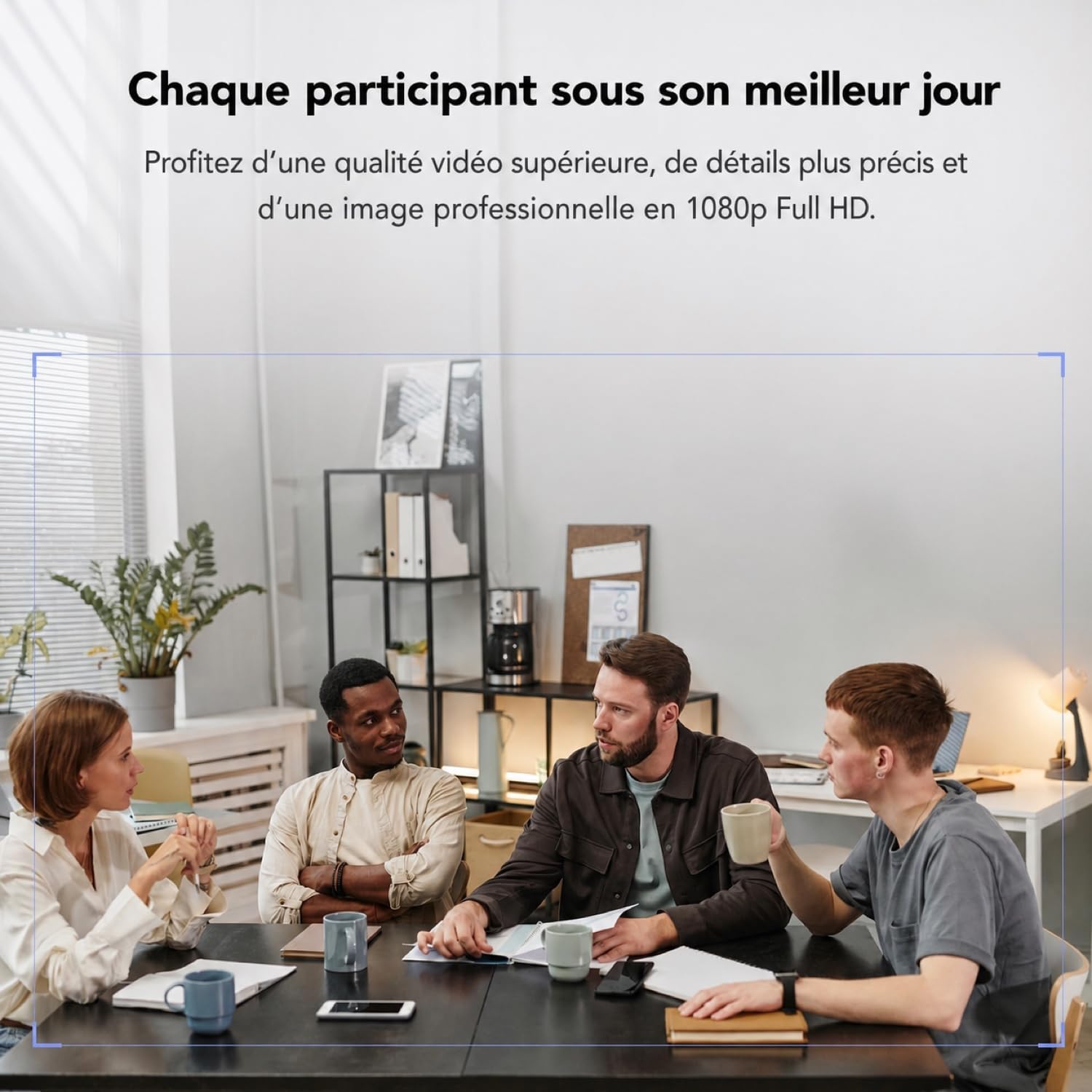Nuroum C20 Tout-en-Un Webcam avec Microphone et Haut-Parleur,1080P Full HD avec 100°Grand Angle,Ultra Grand Angle,Videocaméra avec Réduction du Bruit AI,Webcam PC USB Plug&Play pour Windows/Mac
