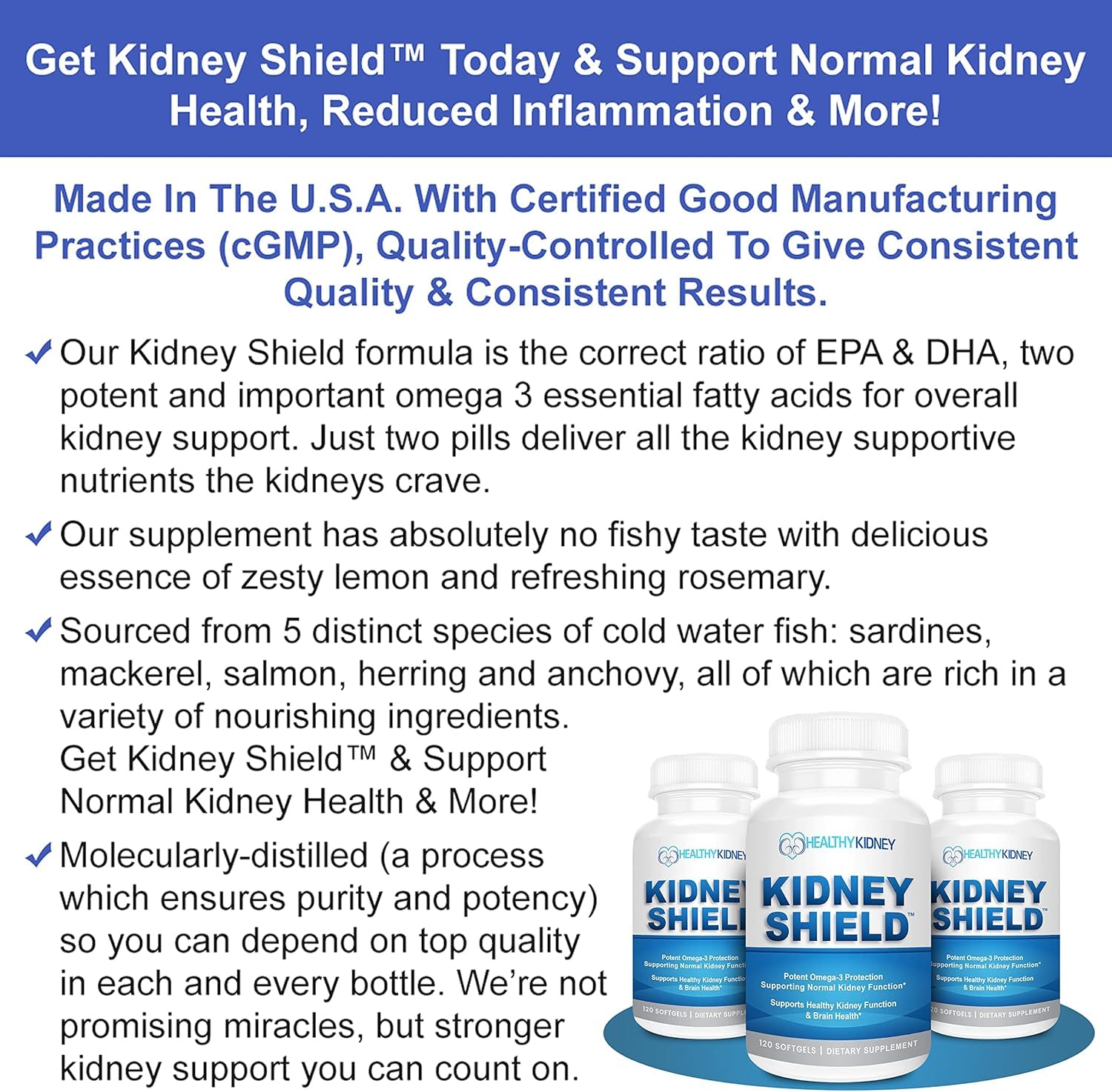 Kidney Shield 2-Pack Kidney Support Supplement Fish Oil Omega-3 Fatty Acid Renal Pills — Amazon image 7