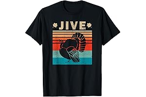 Vintage Turkey 'Jive' Funny Thanksgiving Holiday Gift Family T-Shirt