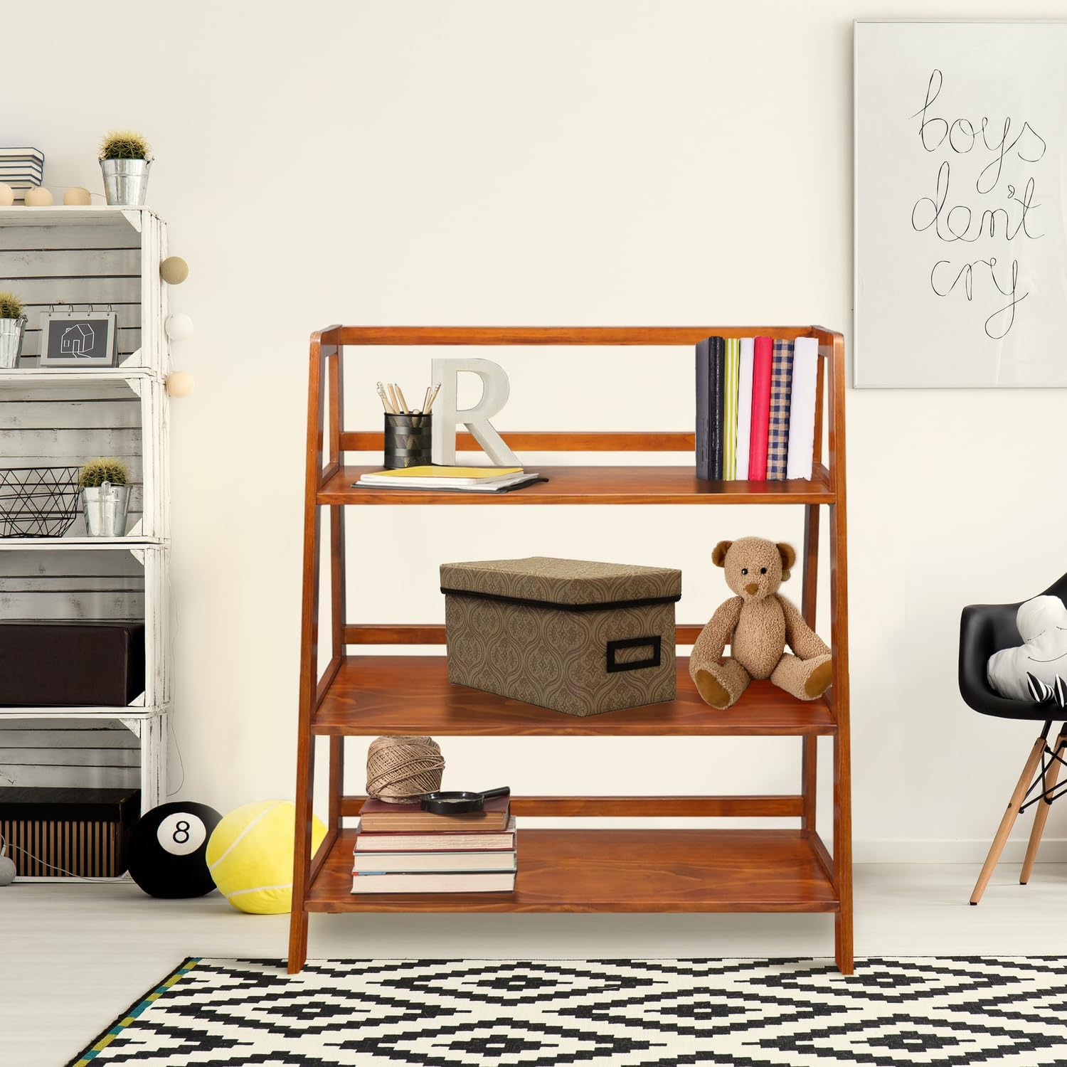 Metro 100% Solid Wood 34" Wide 3-Shelf Bookcase