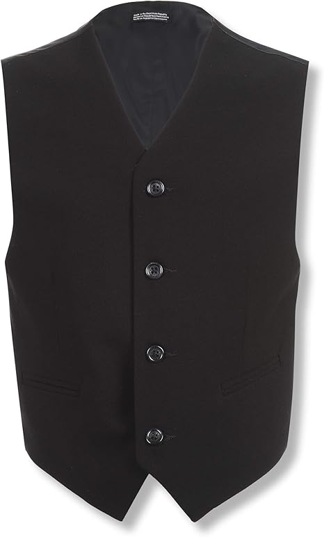 Calvin Klein Boys' Formal Suit Vest, Tailored Fit & Adjustable Back Strap, 4-button Single Breasted Closure & 2 Slit Pockets