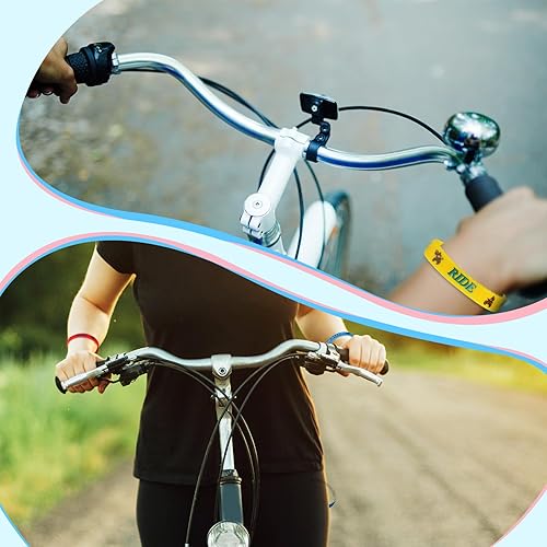 Miniatura 6 de Aoriher 48 pulseras de goma para motocross, 24 pulseras de goma para motocross, 24 llaveros de motocicleta, rellenos de bolsas de regalos de