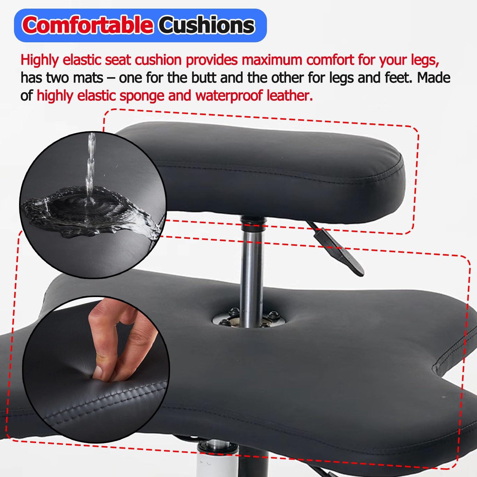 Chaise Ergonomique à Pieds croisés Generic - Moderne - Chaise de Bureau à Pieds croisés - Roulettes verrouillables - Améliore la posture assise - Cuir de fibre - Color5 - Uni - Bureau