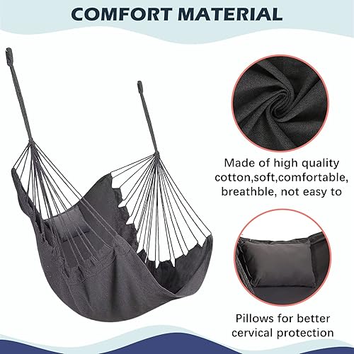 Miniatura 2 de Silla hamaca con soporte para proteger la columna cervical. Soporte ajustable para silla de hamaca adecuada para interiores y exteriores con soporte