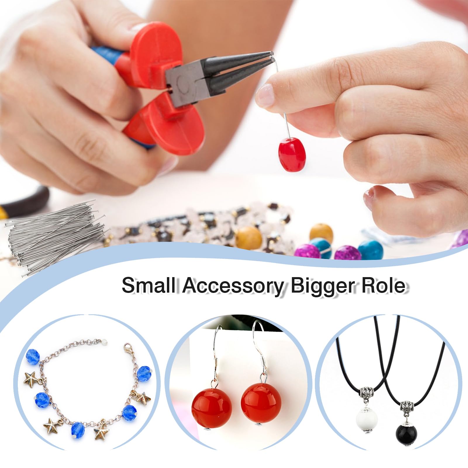 TOAOB 200 stuks Platte Kop Naalden Roestvrij Staal 50 mm Zilver Spijkers Broches voor Oorbellen Accessoires Sieraden Maken Handwerk